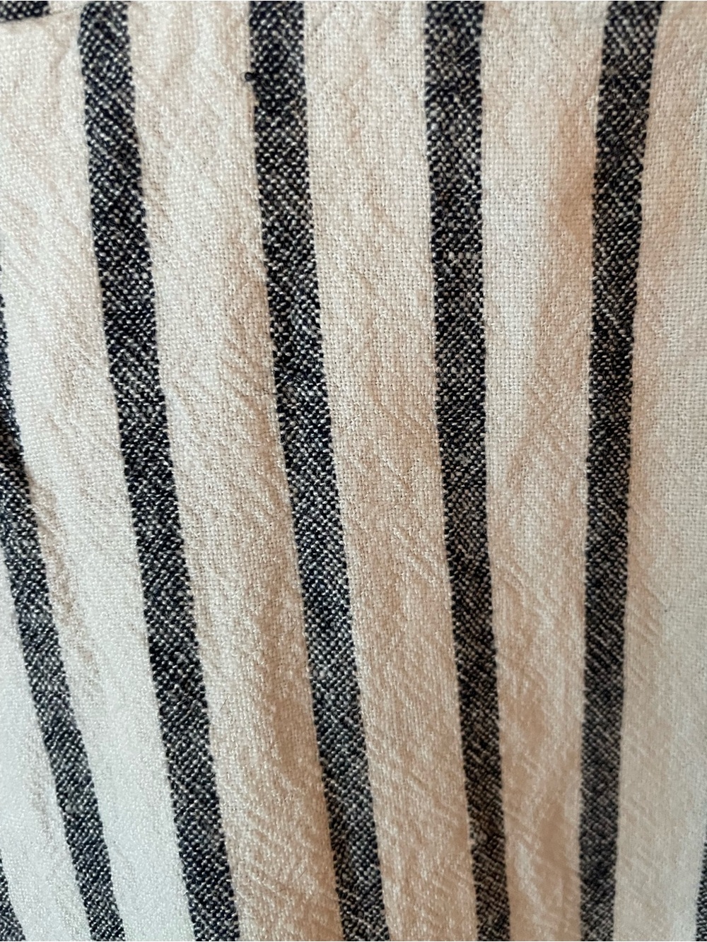 Old Navy White and Black Striped Button-Front Linen Blend Jumpsuit - Picture 2 of 6